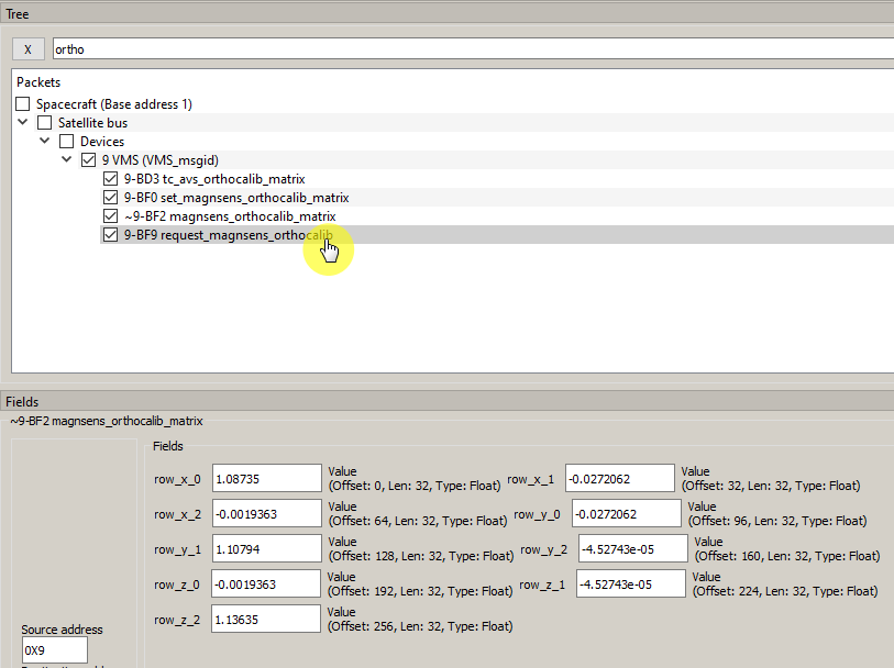Orthonormalization matrix