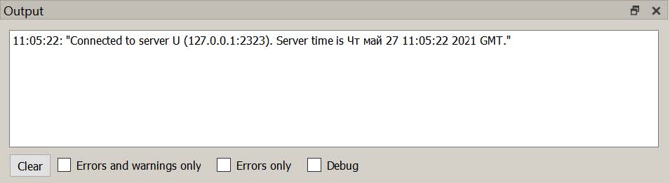 Event message output panel