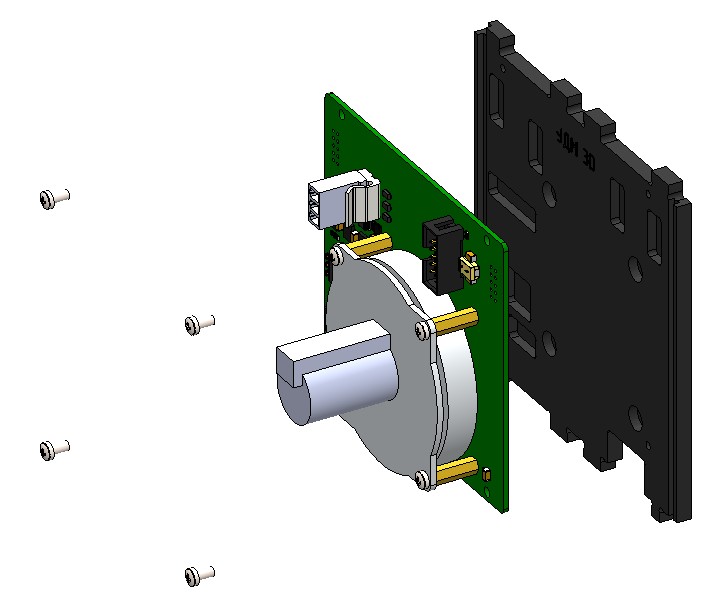 Installing the reaction wheel board on the side wall