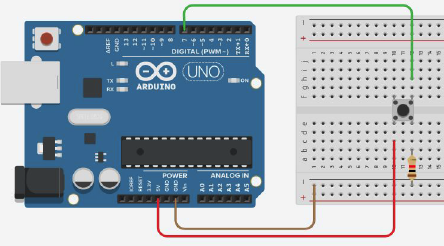 Scheme for reading the button status