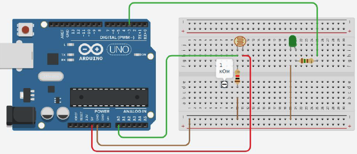 Circuit for automatic lighting