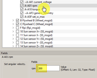 Setting the flywheel rotation speed
