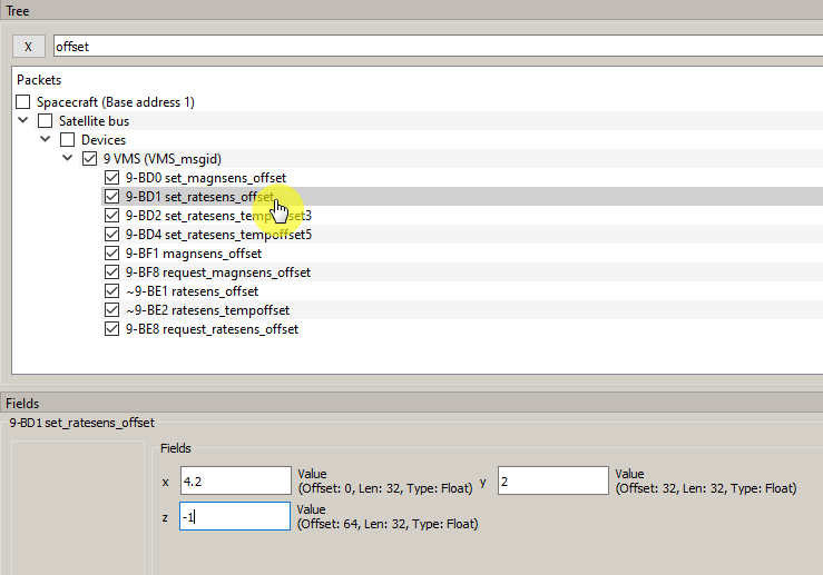 Setting the zero offset
