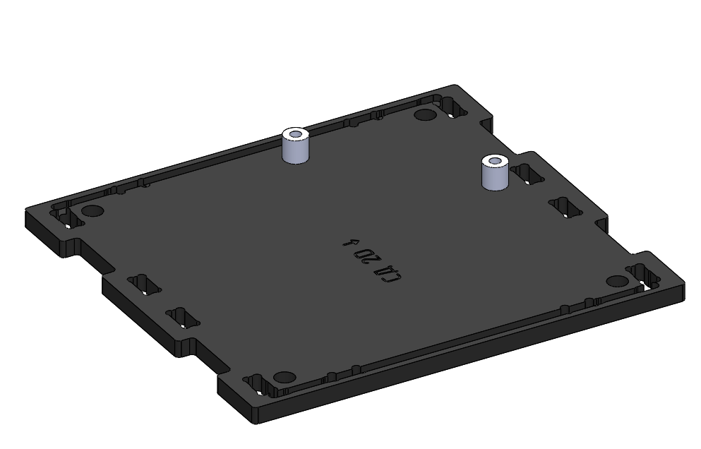 Installing washers on the bottom base