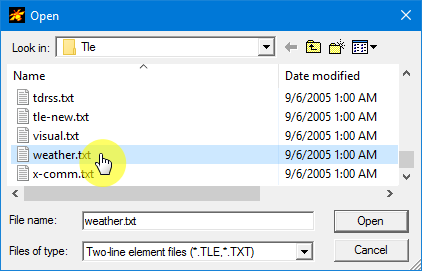 The list weather.txt