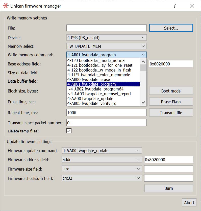Write to memory command